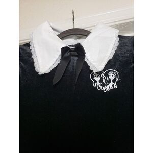 Women's Dollskill X Corpse Bride Velour Puff/Flare Sleeve Dress Small Stretch‎